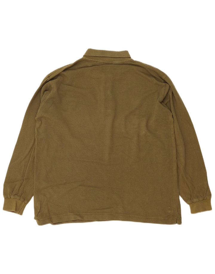 Kappa Langærmet Polo Shirt til mænd Medium Khaki Bomuld