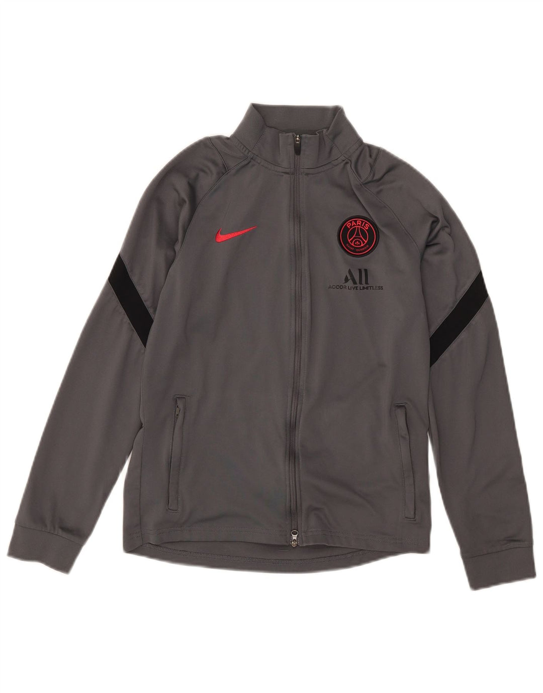 Nike Boys Paris Saint- Germain Tracksuit Top Jacket 12-13 Years Large Grey