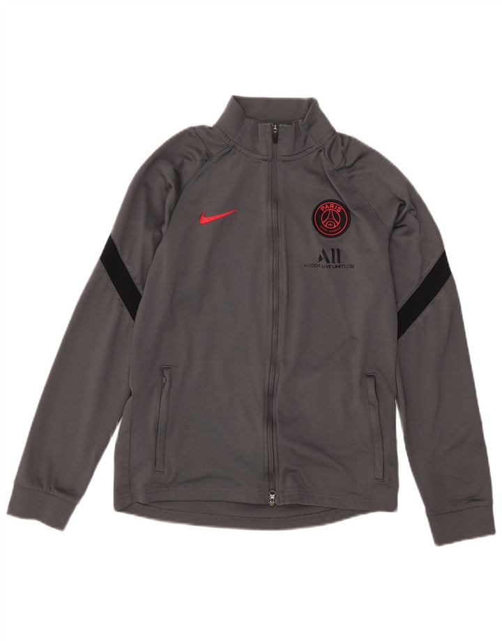 Nike Boys Paris Saint- Germain Tracksuit Top Jacket 12-13 Years Large Grey