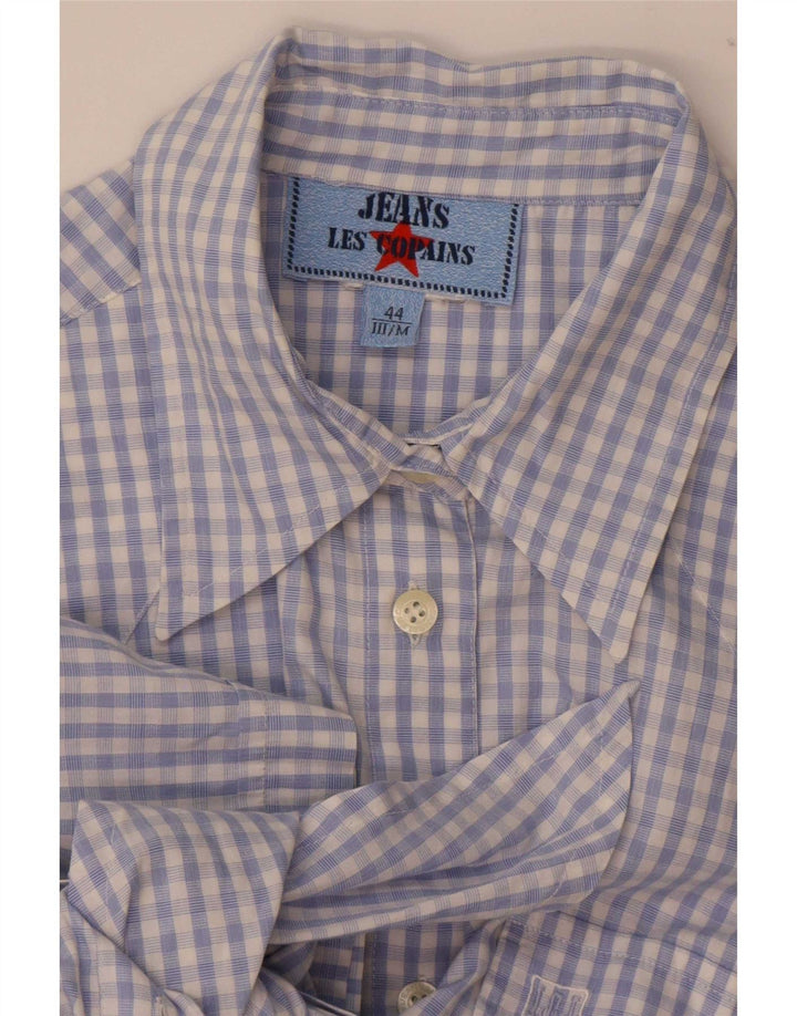 Bluză cămașă cu mânecă scurtă pentru femei Les Copains IT 44 Medium Blue Gingham