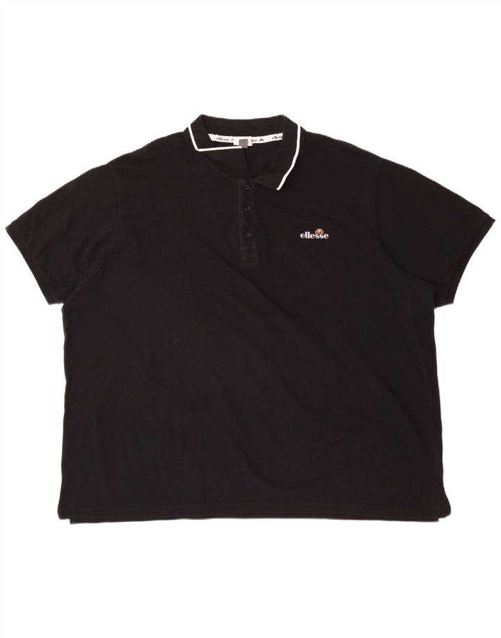Ellesse Mens Polo Shirt 3XL Black Cotton