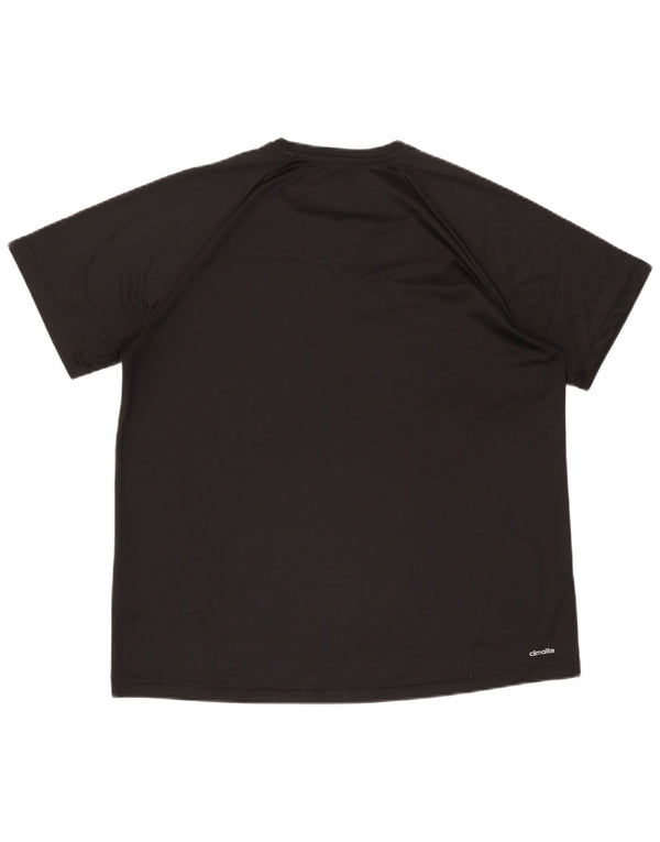 Adidas Mens Climalite Graphic T-Shirt Top XL Black Polyester