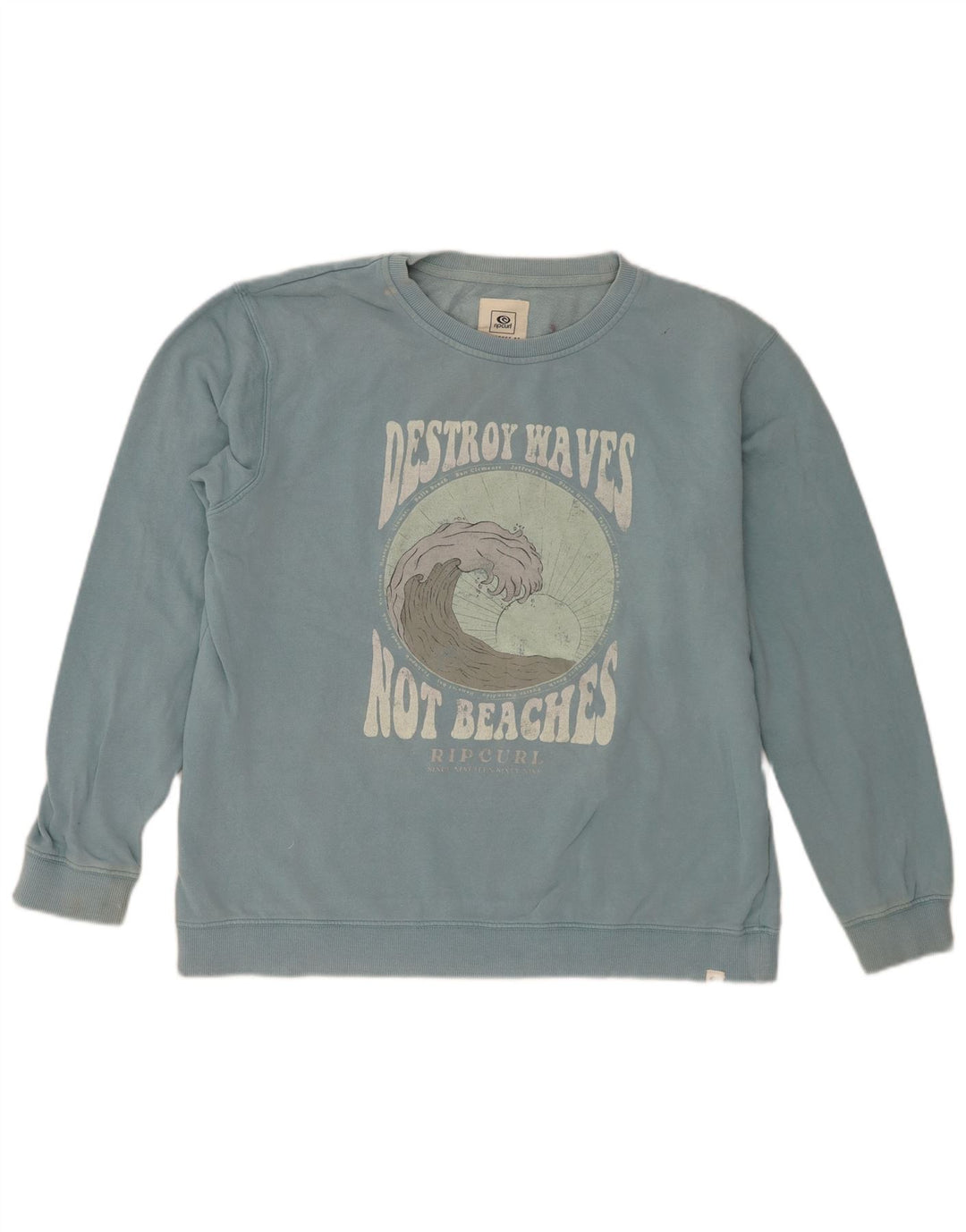 Rip Curl Mens Graphic Sweatshirt Jumper Small Blue Cotton