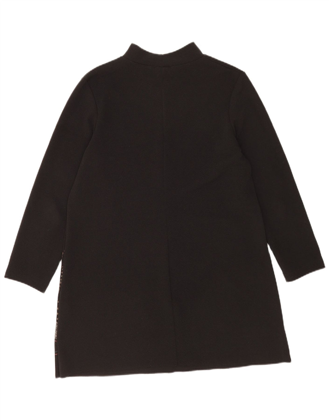 Zara Womens Long Sleeve Shift Dress UK 14 Medium Black Floral Polyester