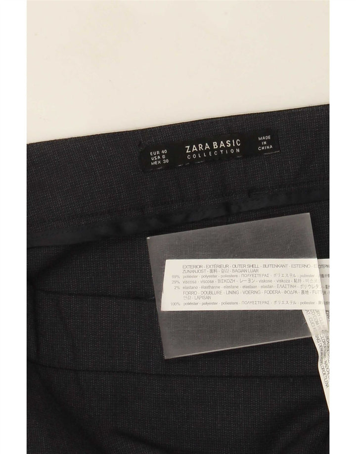 Zara Womens Slim Chino Trousers EU 40 Medium W30 L27 Navy Blue Polyester