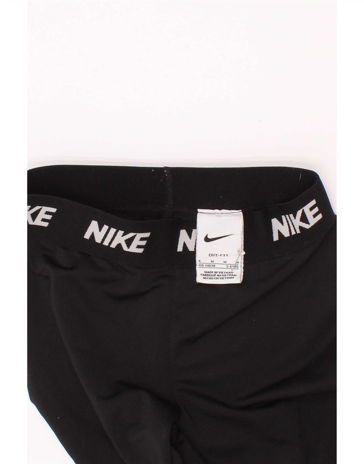 Nike Girls Dri Fit Leggings 5-6 Years Medium Black