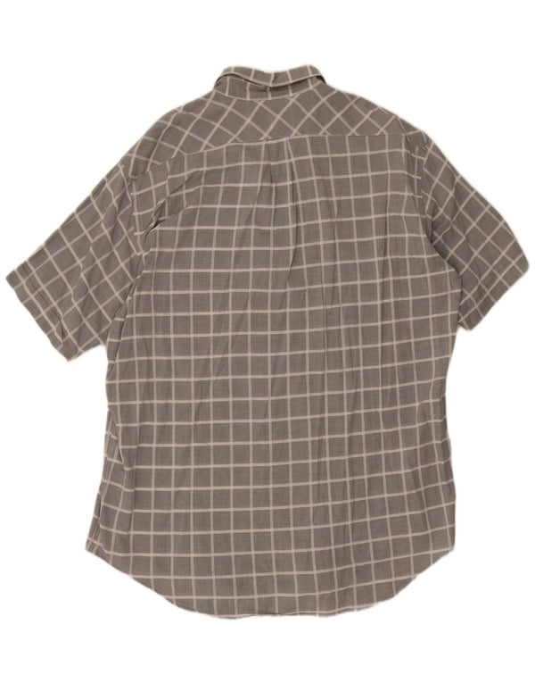 Marlboro Classics Herren Kurzarmhemd 2XL grau kariert Baumwolle