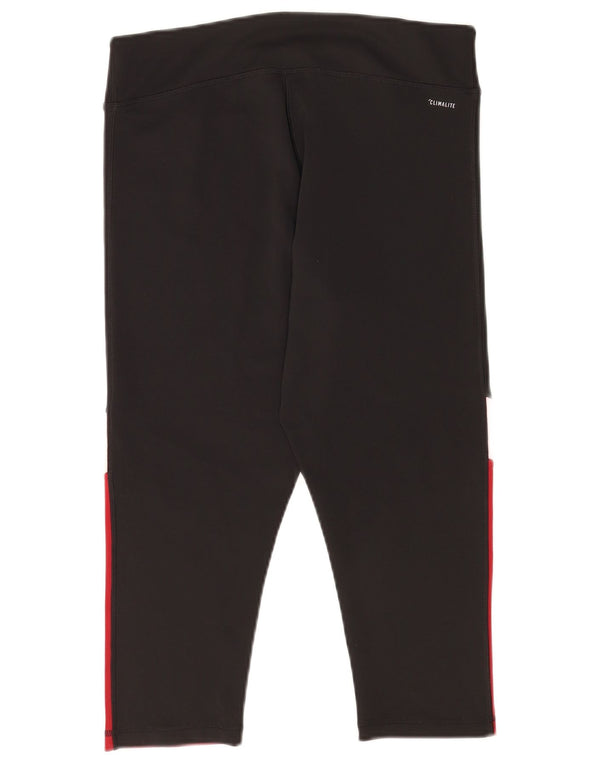 Adidas Womens Capri Capri Leggings UK 16/18 Large Black Colourblock