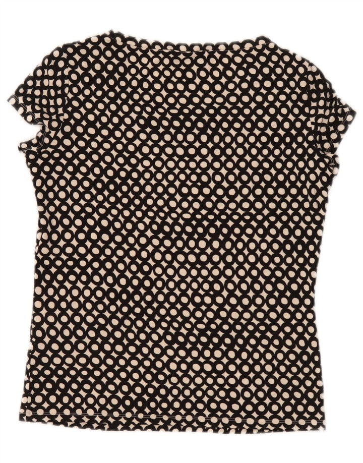 Max Mara Camicetta da weekend da donna Top UK 10 Piccola viscosa maculata nera