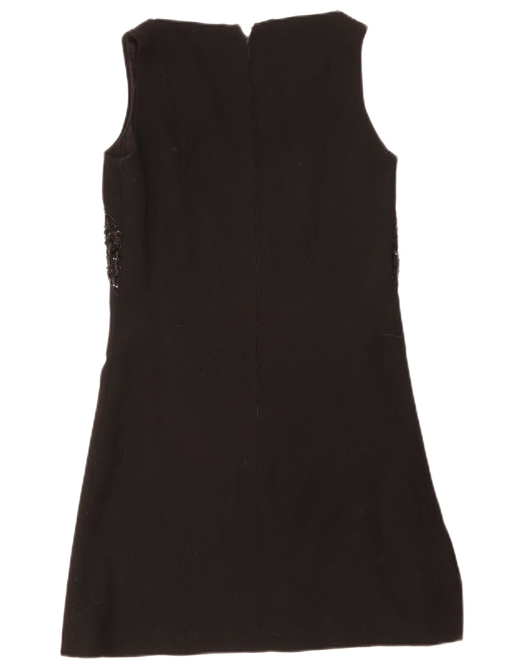Vintage Womens Sleeveless Sheath Dress IT 44 Medium Black
