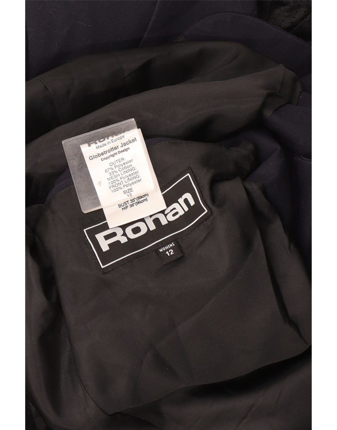 Rohan Γυναικείο μπουφάν σακάκι με 3 κουμπιά UK 12 Medium Navy Blue Polyester