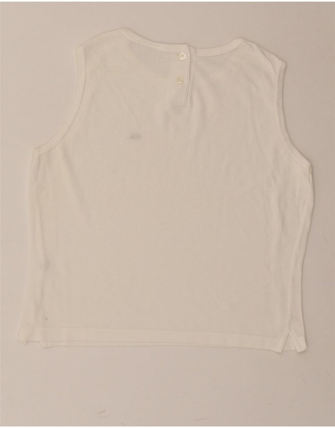 LACOSTE Débardeur Femme Taille 44 Grand Coton Blanc