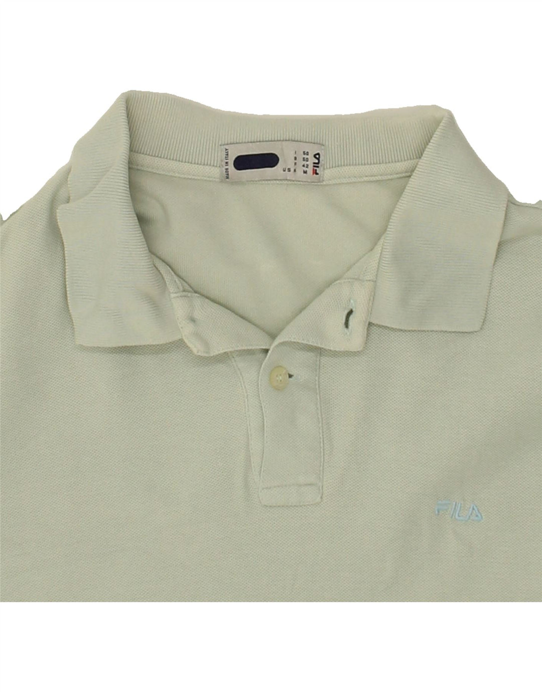 FILA Mens Polo Shirt IT 50 Medium Green Vintage Fila and Second-Hand Fila from Messina Hembry 
