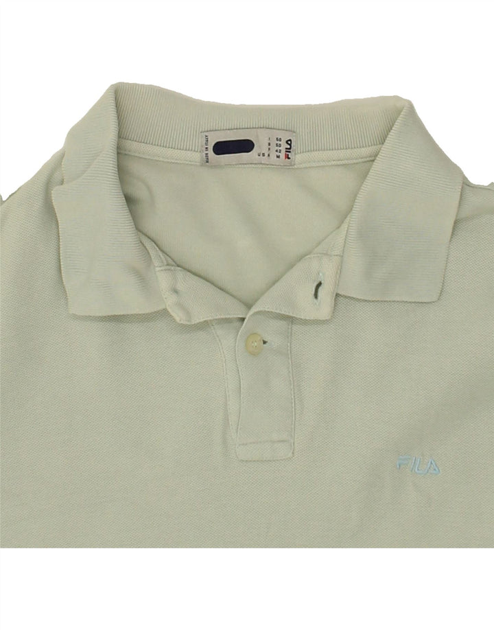 FILA Mens Polo Shirt IT 50 Medium Green Vintage Fila and Second-Hand Fila from Messina Hembry 