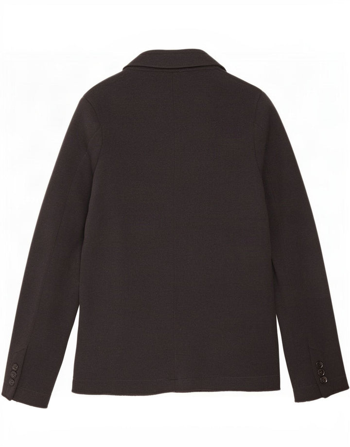 Jaqueta blazer masculina Cerruti 1881 em malha com 3 botões, pequena lã cinza