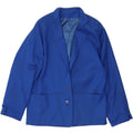 VINTAGE Womens 2 Button Blazer Jacket EU 44 XL Blue Wool Vintage Vintage and Second-Hand Vintage from Messina Hembry 