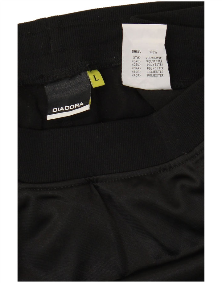 Diadora Womens Tracksuit Trousers UK 16 Large Black Polyester