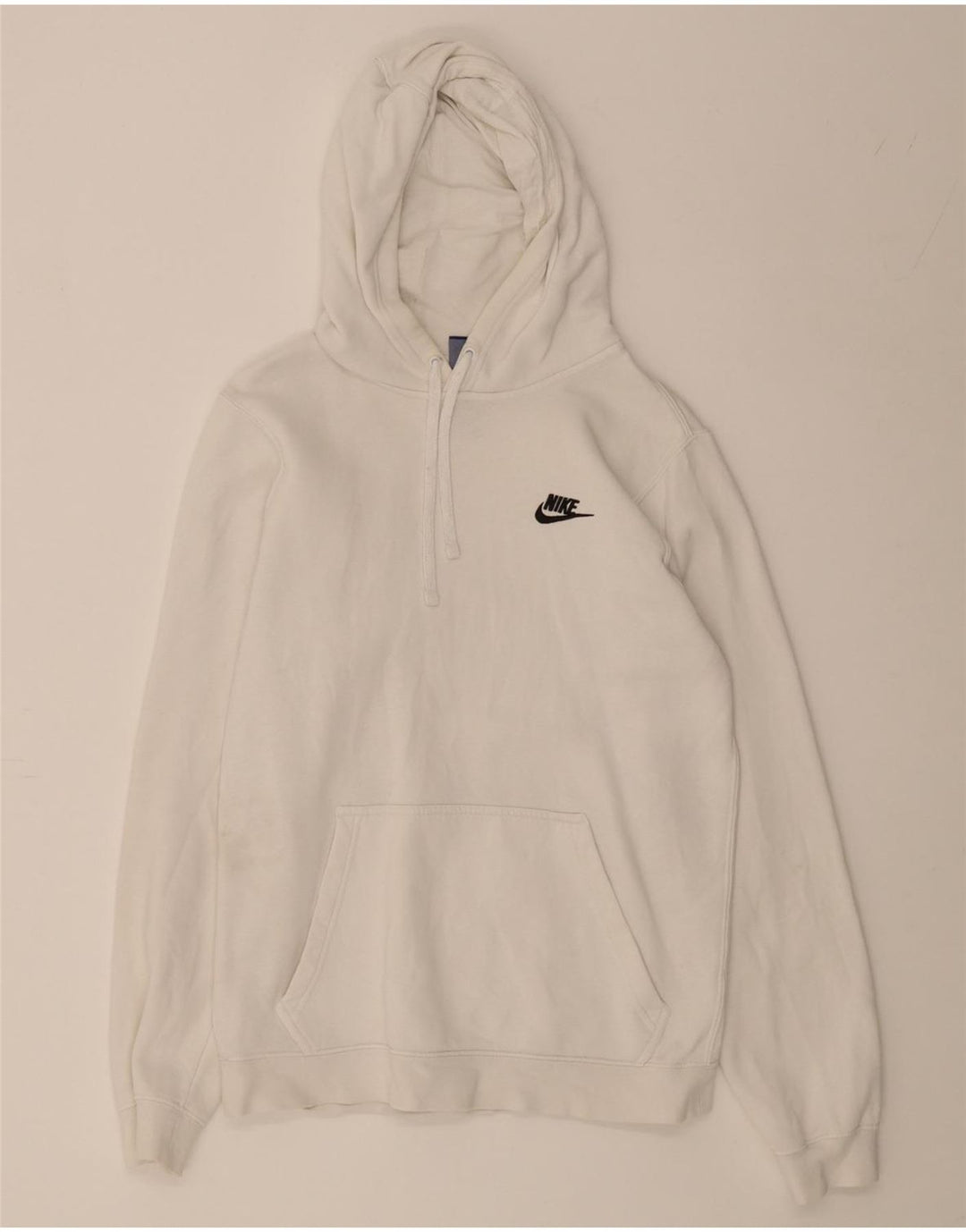 NIKE Mens Hoodie Jumper Small White Cotton Vintage Nike and Second-Hand Nike from Messina Hembry 