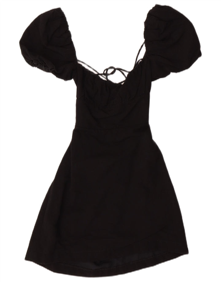 ZARA Womens A-Line Dress UK 12 Medium Black