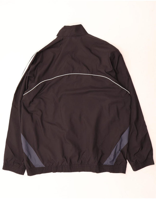 Męska kurtka dresowa Adidas UK 46/48 XL Czarny poliester z blokami kolorów