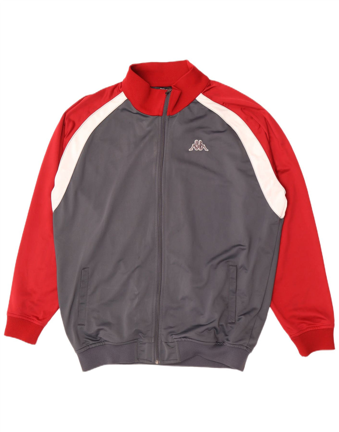Kappa Veste de survêtement pour homme 3XL Gris Colorblock Polyester