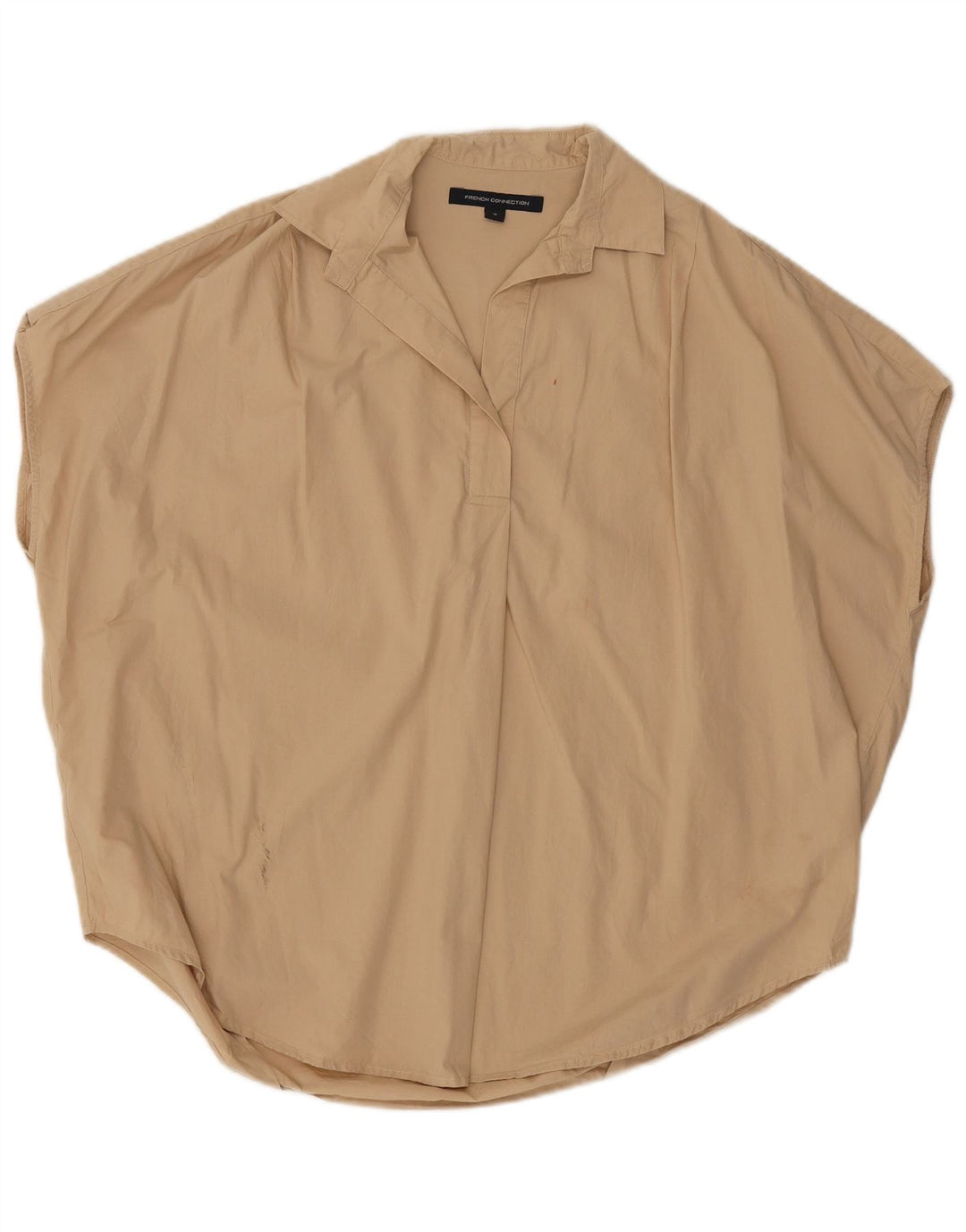French Connection Ärmelloses, übergroßes Blusenoberteil für Damen, UK 14, Mittelbeige