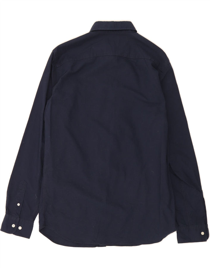 JACK & JONES Mens Shirt Medium Navy Blue Cotton Vintage Jack & Jones and Second-Hand Jack & Jones from Messina Hembry 