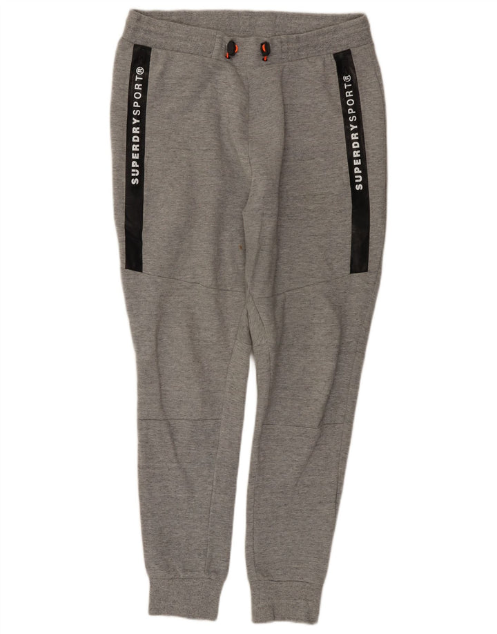 Pantaloni da tuta da uomo con grafica Superdry Joggers grigio medio color block