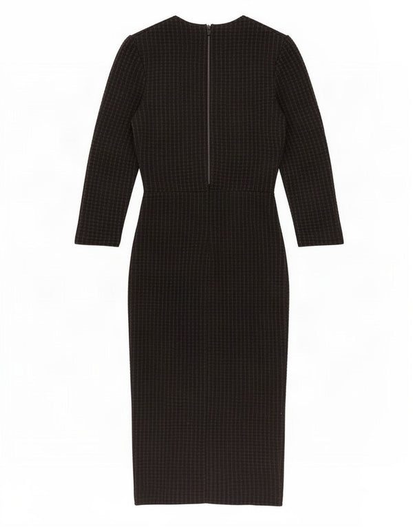 Reiss Robe moulante à manches 3/4 pour femme UK 6 XS Lyocell rayé noir