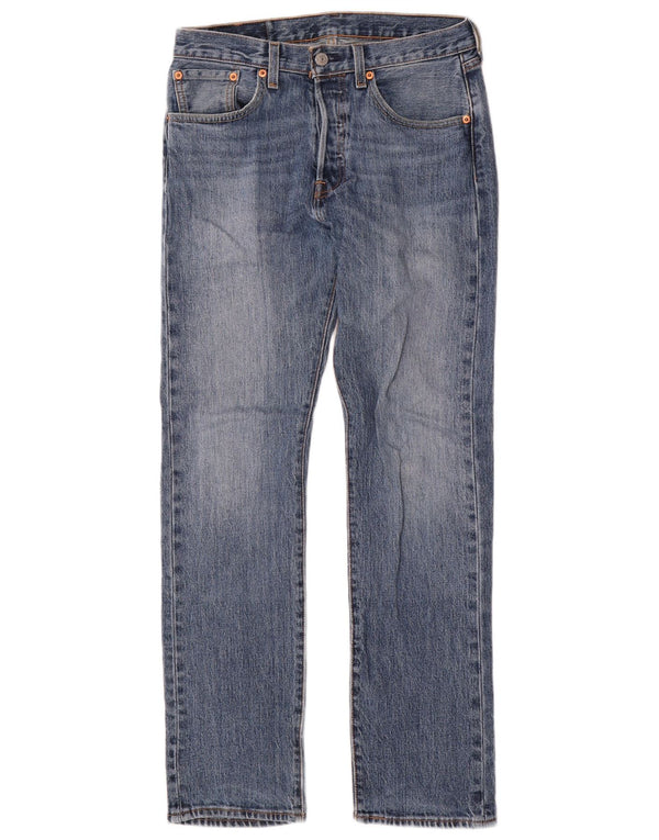 Levi's Mens 501 Straight Jeans W28 L30 Blue Cotton