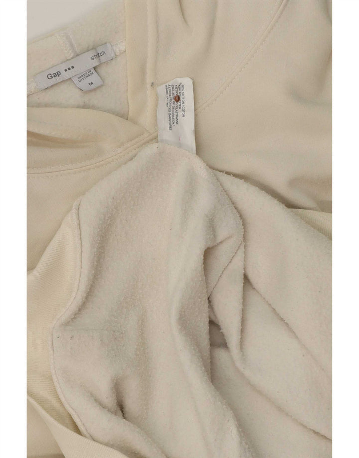 Felpa con cappuccio grafica da uomo Gap, cotone bianco medio