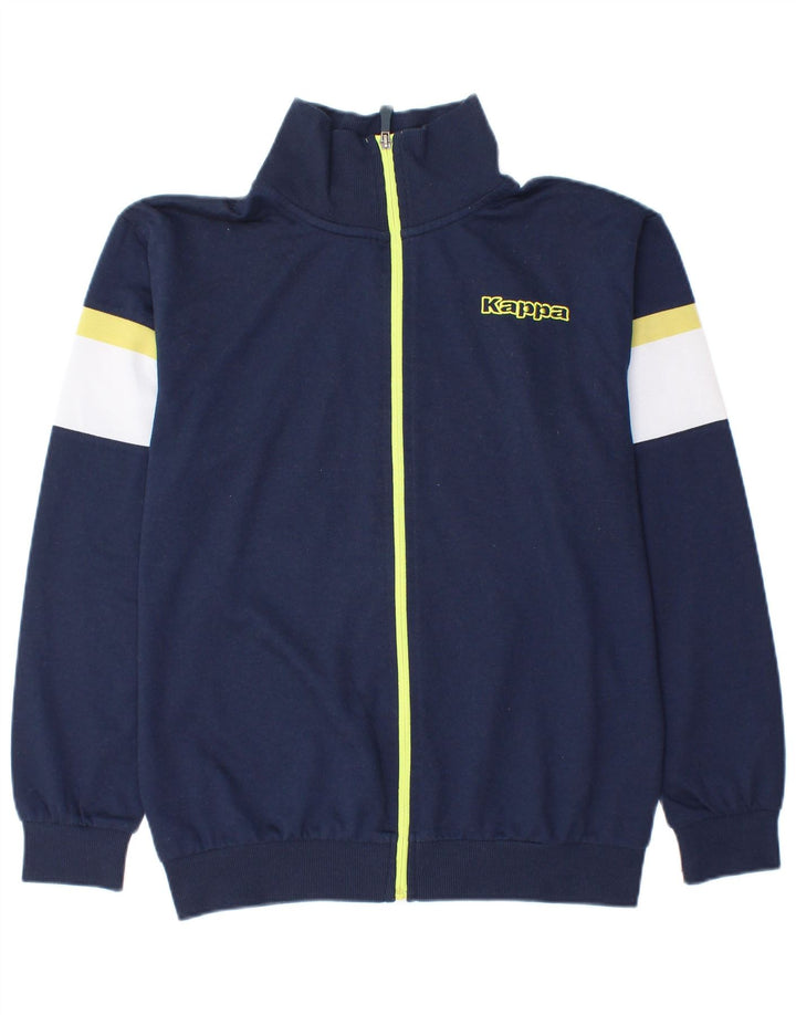 Kappa Mens Tracksuit Top Jacket Medium Navy Blue Colourblock Polyester