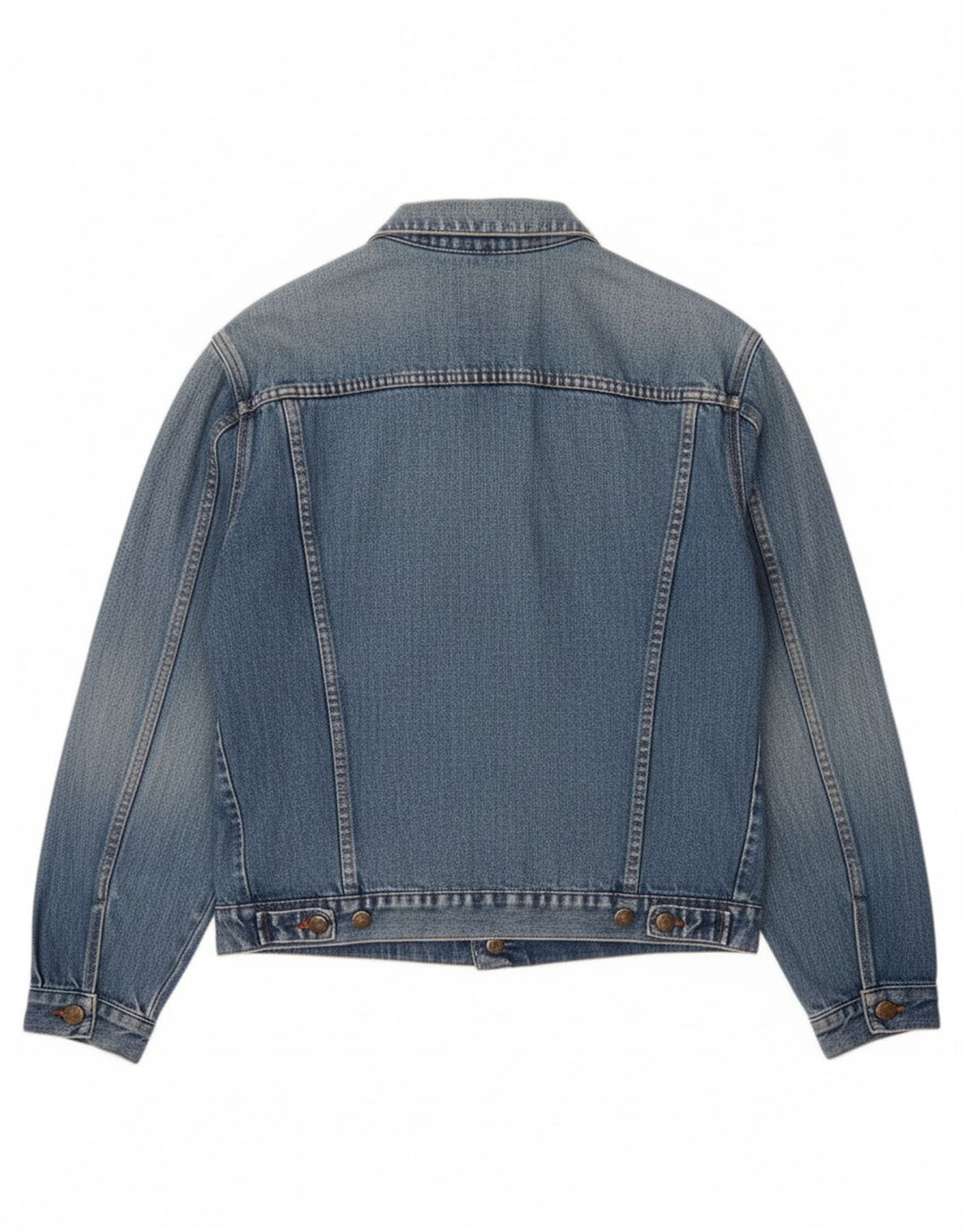 VINTAGE Mens Denim Jacket UK 36 Small Blue Cotton