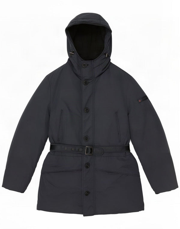 PEUTEREY Dame hættepolstret jakke UK 22 3XL Navy Blue Polyester