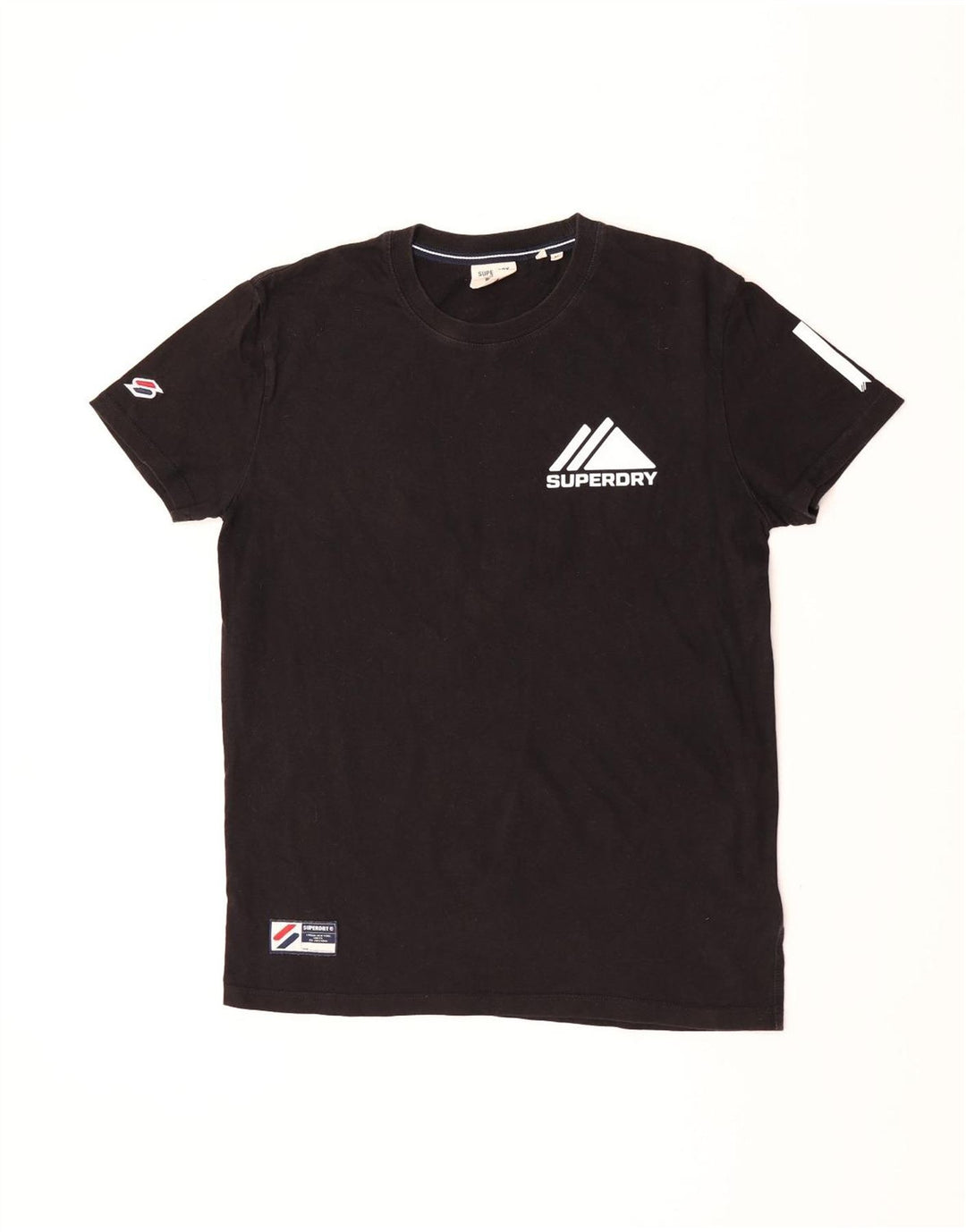 Superdry Herre grafisk T-shirt Top Medium Sort Bomuld