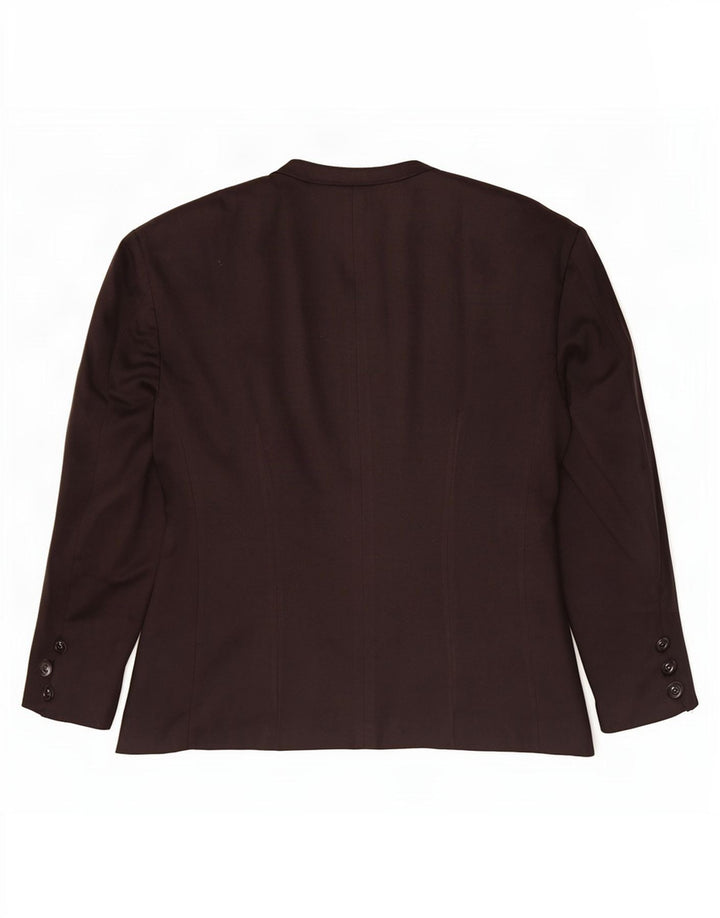 Jaqueta blazer feminina vintage com peito duplo Reino Unido 14 médio preto