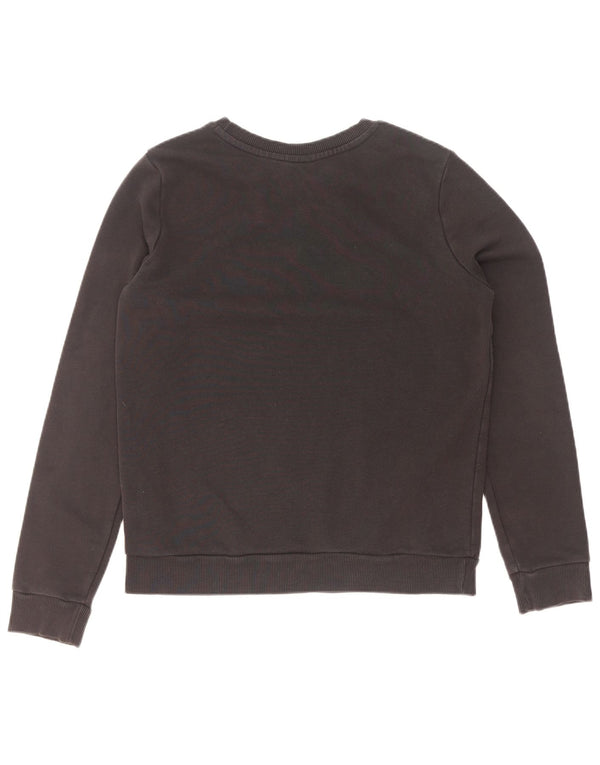 Felpa grafica da donna Adidas Jumper UK 12 Medium Black Cotton