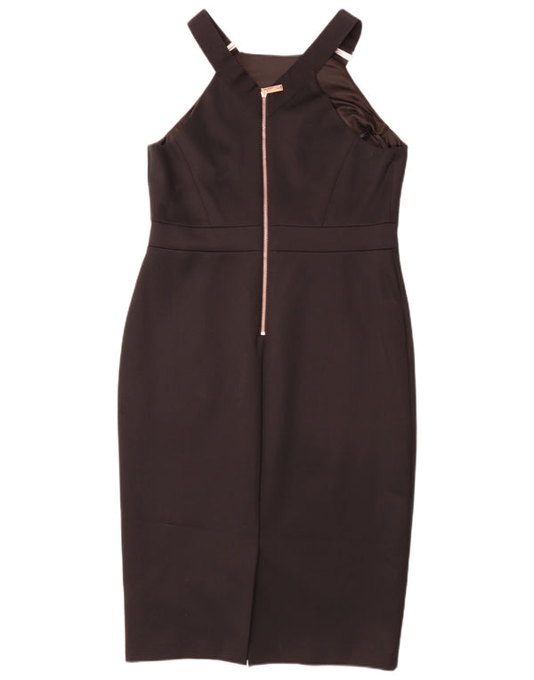 Ted Baker Womens Sleeveless Bodycon Dress Size 5 XL Black Polyester