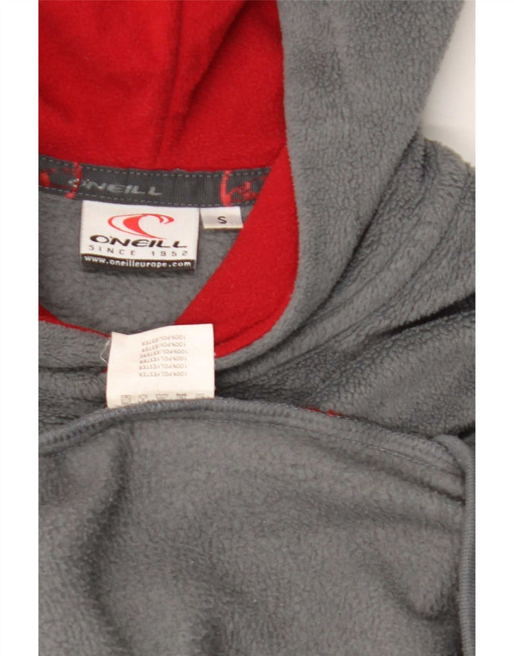 Maglione in pile con cappuccio grafico da uomo O'Neill piccolo in poliestere grigio