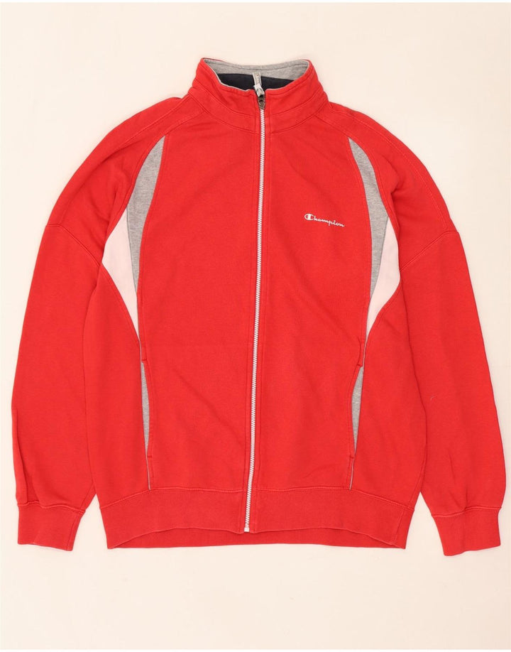 CHAMPION Mens Tracksuit Top Jacket XL Red Colourblock