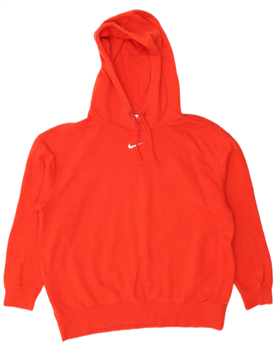 NIKE Mens Hoodie Jumper Medium Red Cotton