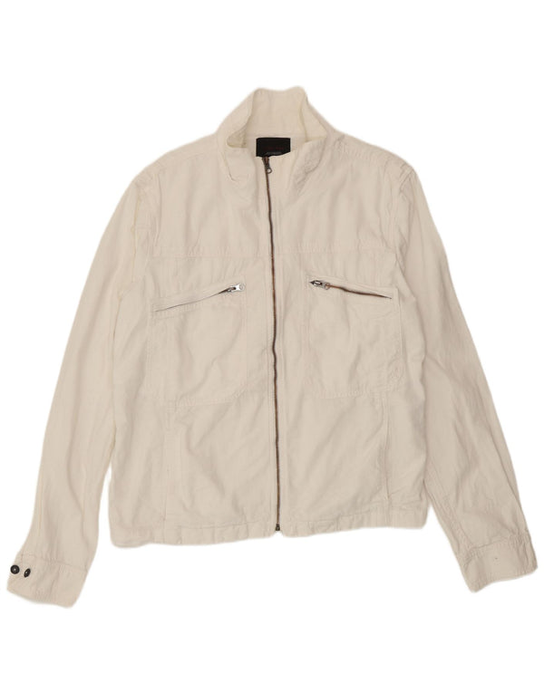 Мужская куртка Zara UK 42 XL, белый полиэстер
