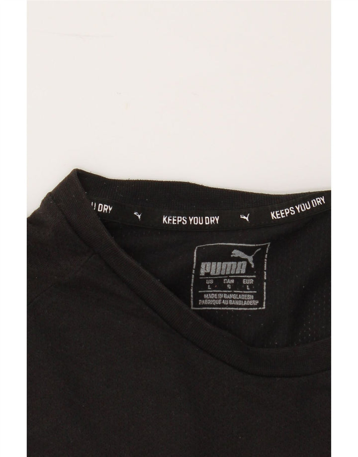 PUMA Mens T-Shirt Top Large Black Cotton Vintage Puma and Second-Hand Puma from Messina Hembry 