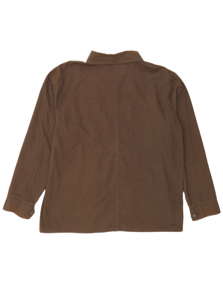 French Connection Mens Overshirt Shirt 2XL Khaki Cotton