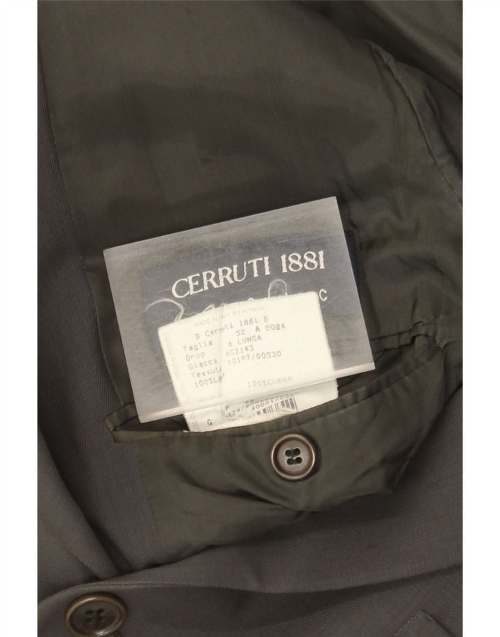 Cerruti 1881 Mens 3 Button Blazer Jacket IT 52 XL Black Cupro