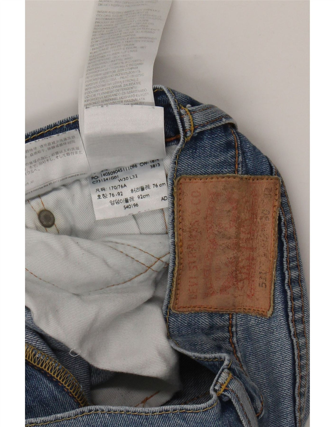 LEVI'S Mens 511 Slim Jeans W30 L32 Blue Cotton