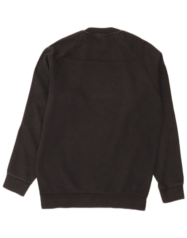 Adidas Mens Regular Fit Sweatshirt Jumper Small Black Cotton Sports
