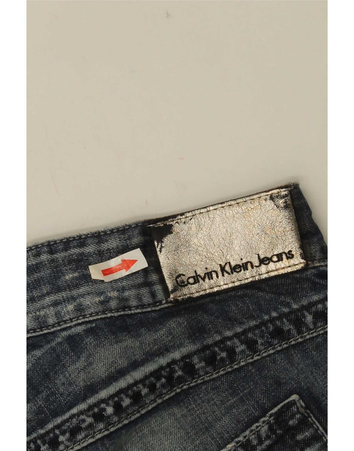 Pantaloncini di jeans da donna Calvin Klein W30 cotone blu medio