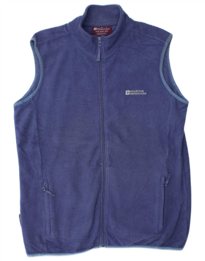 MOUNTAIN WAREHOUSE Womens Fleece Gilet UK 16 Large  Blue Polyester
