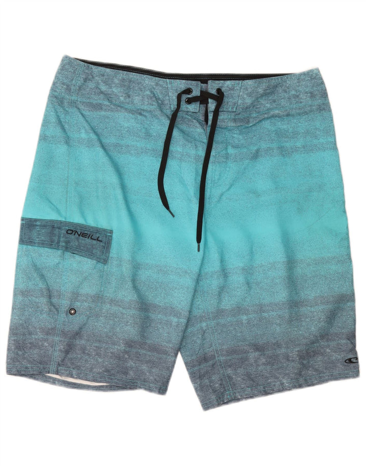 O'Neill Badeshorts til mænd Medium turkis stribet polyester